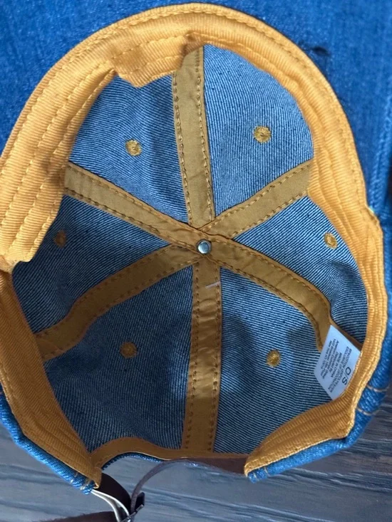 Bon Voyage Denim Cap with Crystal Floral Accent , New w/ Tag - Picture 8 of 10